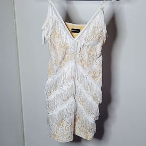 Lace Nude and White dress